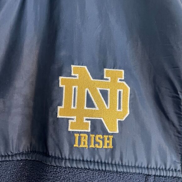 Russel Athletic Team Issue Notre Dame Fleece Large Zip-Up Vtg embroidered pocket - Picture 3 of 14